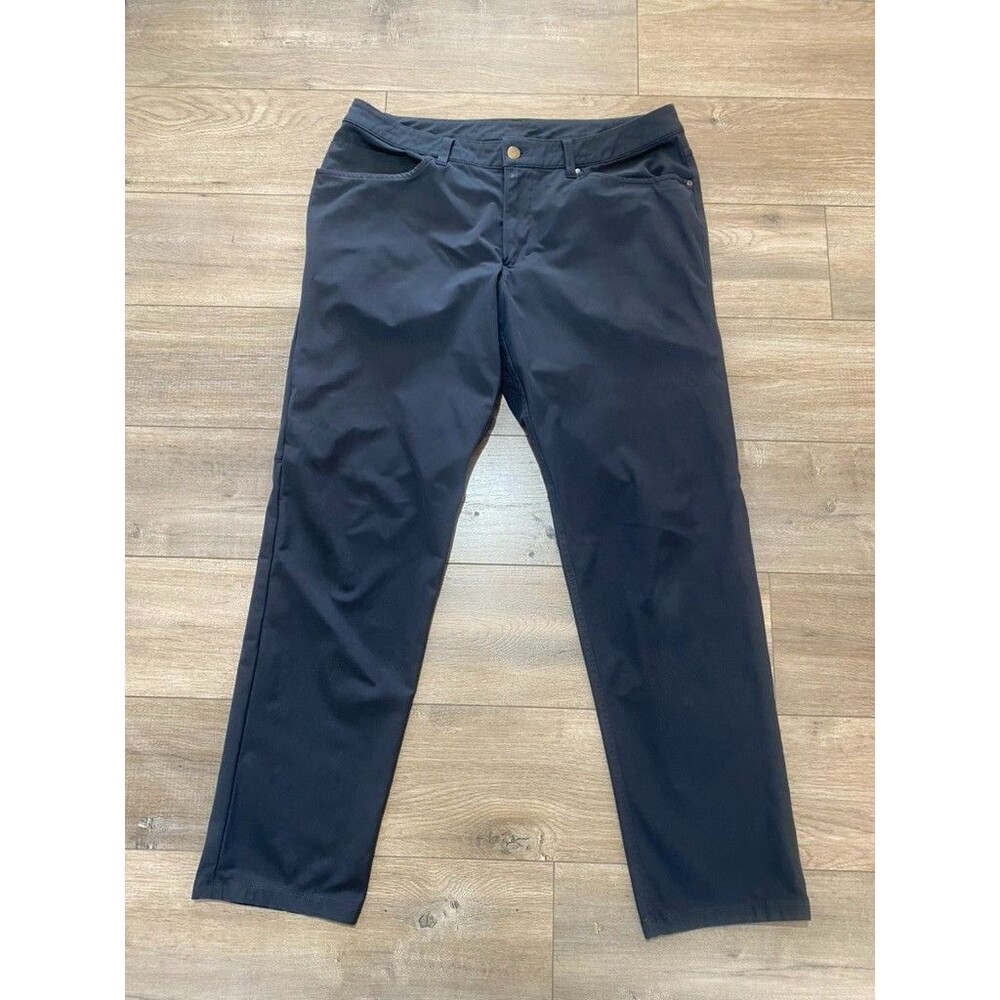 Lululemon ABC Mens 34X31 Slim Warpstreme Golf Casual Stretch Pants Charcoal Gray
